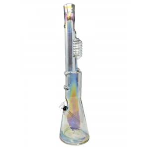 21" Shot Gun Soft Glass Beaker Water Pipe - Glass On Rubber [E2304]